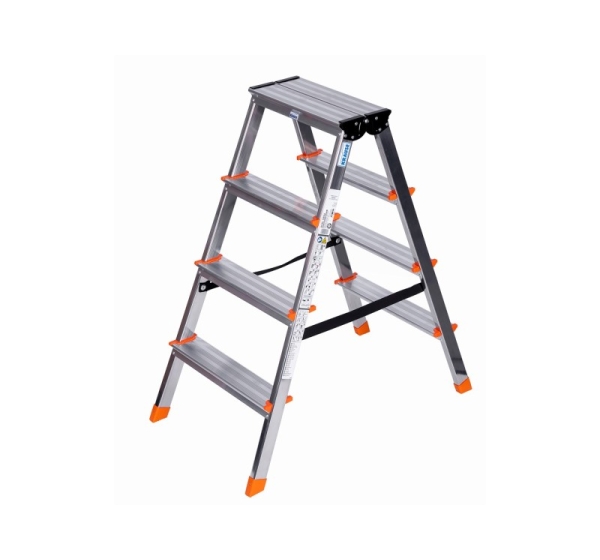 Krause Dopplo double-sided step ladder silver
