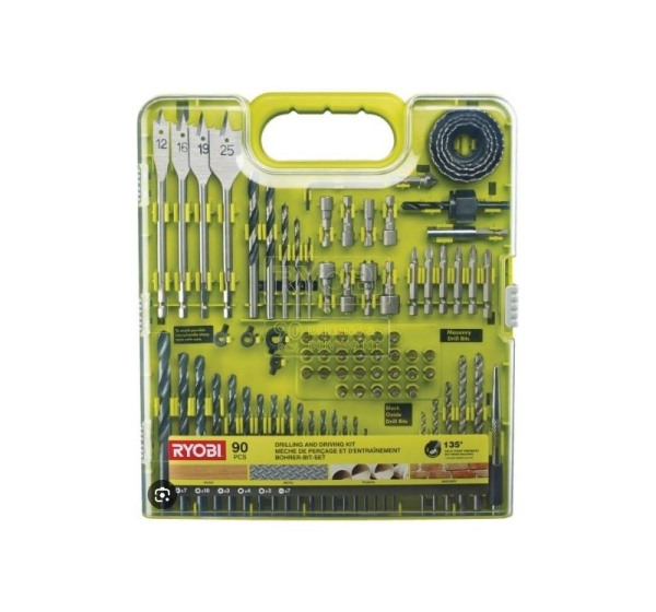 Ryobi Drill and Drive Accessory Set, 90 pcs