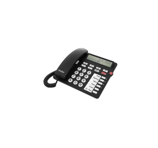 Tiptel 1081000 telephone Analog telephone Caller ID Black
