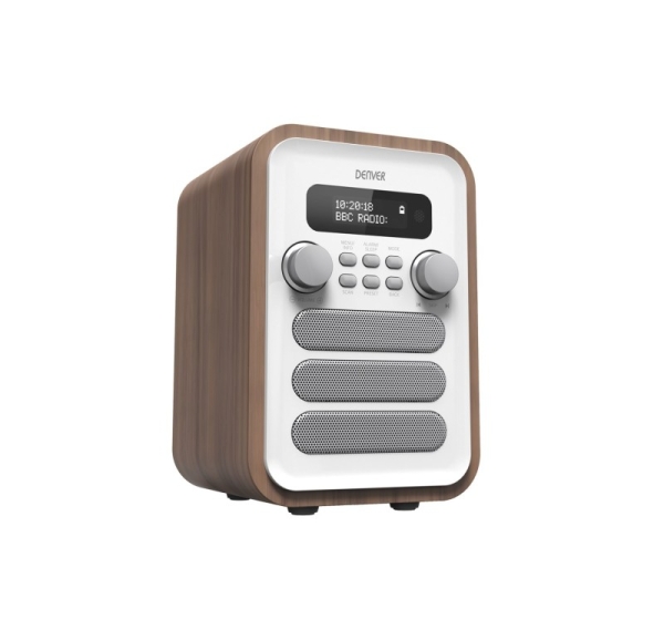 Denver DAB-48WHITE Personal Digital White, Wood