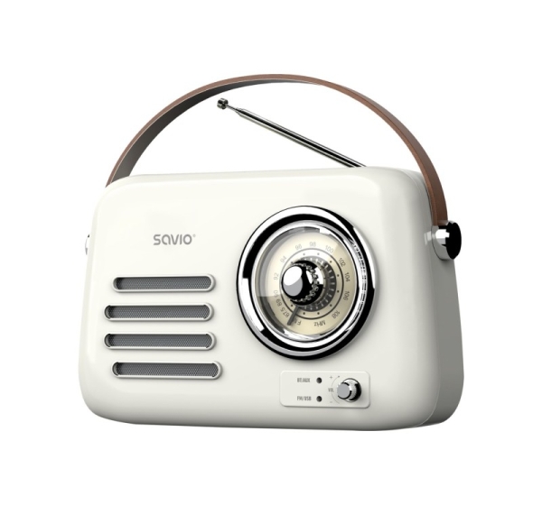 SAVIO RS-02 Portable Radio, white