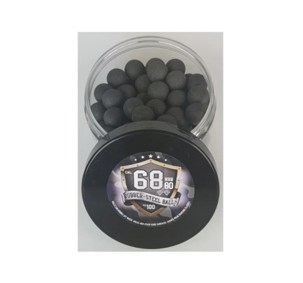 Rubber-to-metal balls Guard Power cal. 68-100 pcs.