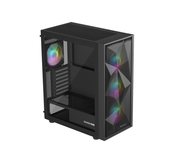 GENESIS DIAXID 605 ARGB MIDI TOWER CASE WITH USB-C WINDOW BLACK