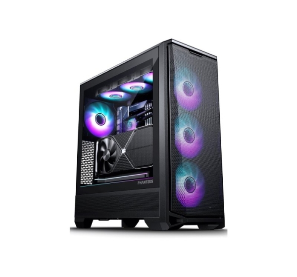 PHANTEKS Eclipse G400A Midi-Tower, Tempered Glass, D-RGB, black