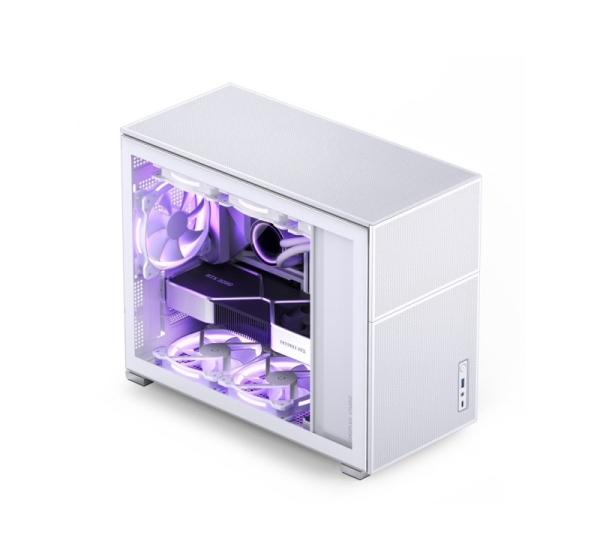 Jonsbo D31 MESH Micro-ATX Case, Tempered Glass - white