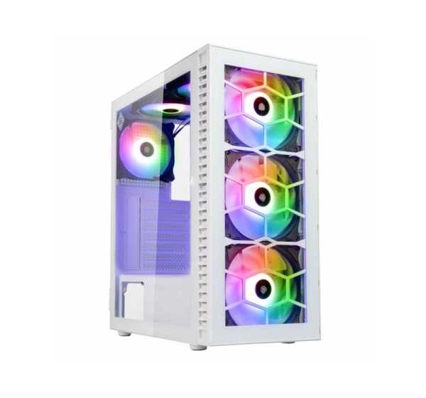 Kolink Observatory HF Glass ARGB Midi-Tower - white