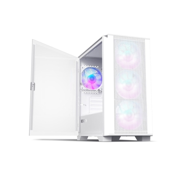 Montech AIR 100 ARGB, Micro-ATX, Tempered Glass - white
