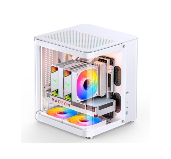 Jonsbo TK-1 2.0 Micro-ATX Case, Tempered Glass - white