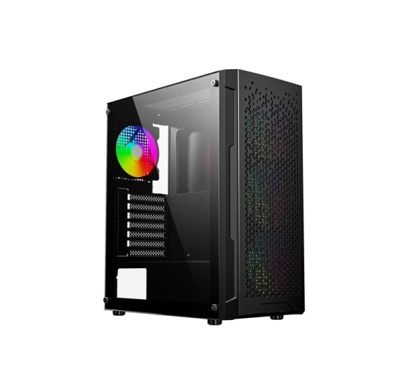 Gembird CCC-FC-400X Gaming ARGB computer case Fornax 400X, black