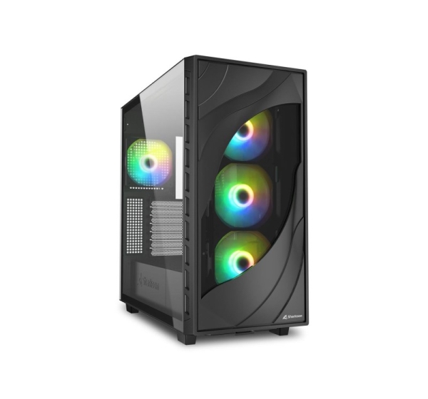 Sharkoon REBEL C80G RGB Midi Tower Black