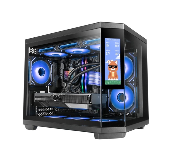 Mars Gaming MC3TCORELCDM computer case Mini Tower Black