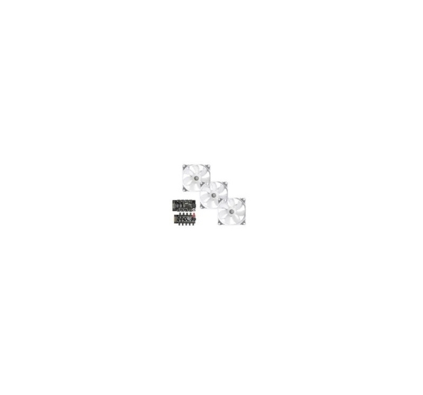 Bitspower Notos RGB PWM Fan, 120mm - White, 3-Pack
