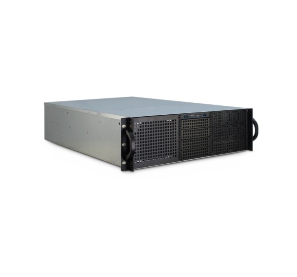 Inter-Tech 3U-30255 Rack Black, Stainless steel