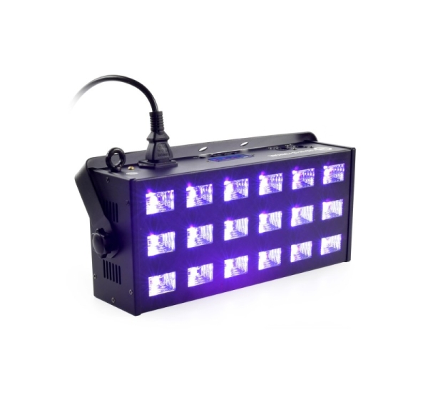 Reflector + strobe LIGHT4ME LED UV 18x3W DMX