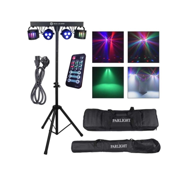 LIGHT4ME LED BAR DERBY PAR Lighting Set