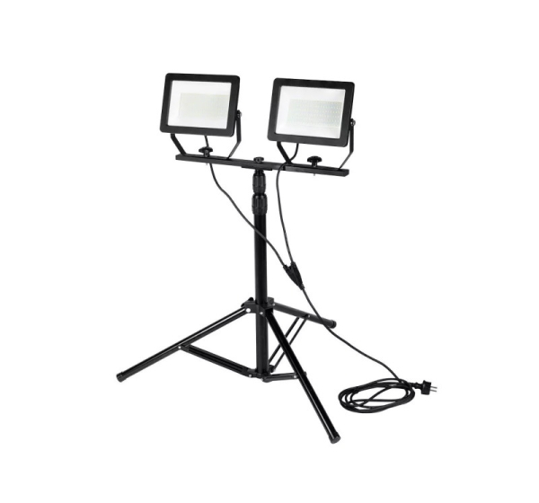 Double spotlight 2x100W SMD LED 2 x 8500lm on tripod 1.8m