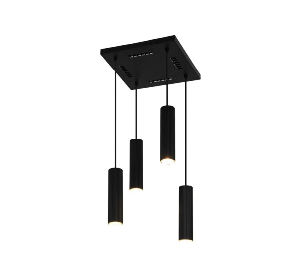 PENDANT LIGHT ICEL 4XGU10 MATT BLACK