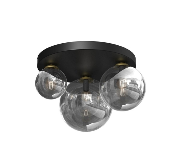CEILING LIGHT BURSA 3XE14/E27 BLACK/GOLD