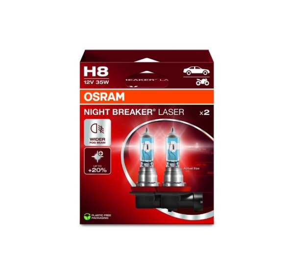 Bulb H8 12V 35W PGJ19-1 Night Breaker Laser