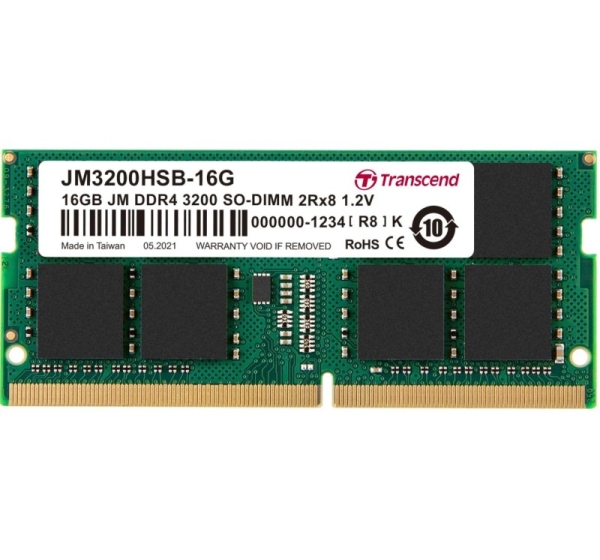 Transcend JetRam JM3200HSB-16G memory module 16 GB DDR4 260-pin SO-DIMM