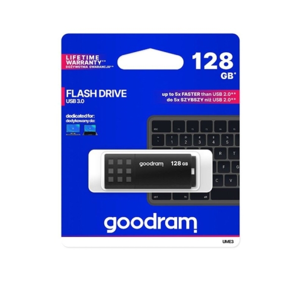 Goodram UME3 USB flash drive 128 GB USB Type-A 3.0 (3.1 Gen 1) Black