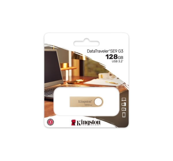 Kingston Technology DataTraveler 128GB 220MB/s Metal USB 3.2 Gen 1 SE9 G3