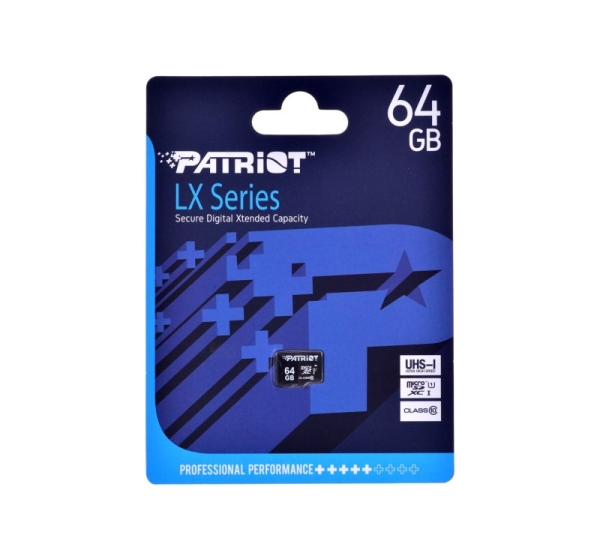 Patriot Memory PSF64GMDC10 memory card 64 GB MicroSDXC UHS-I Class 10