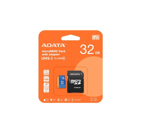ADATA 32GB, microSDHC, Class 10 UHS-I