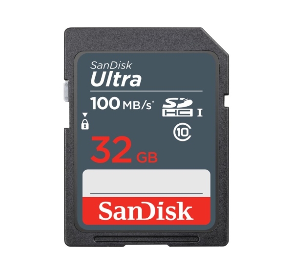 SanDisk Ultra 32GB SDHC Mem Card 100MB/s memory card UHS-I Class 10