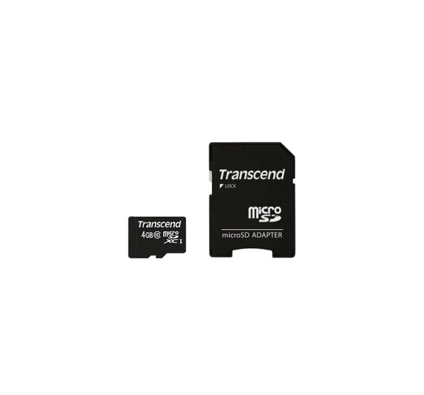 Transcend microSDXC/SDHC Class 10 4GB with Adapter