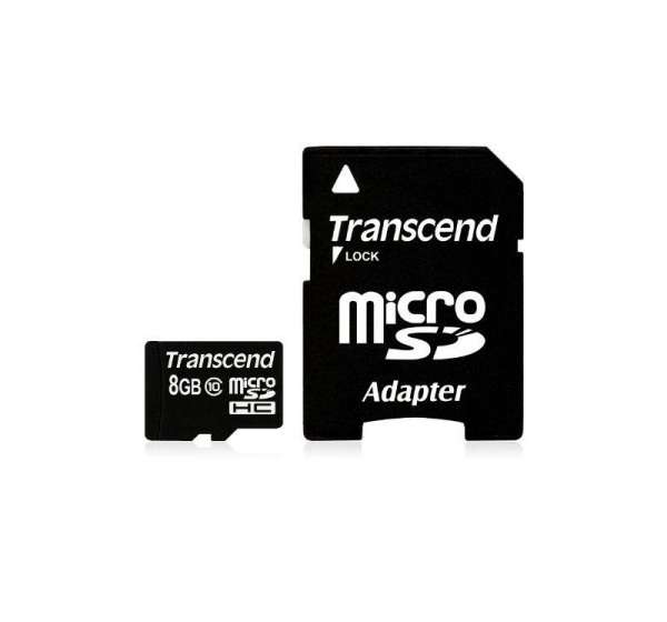 Transcend microSDXC/SDHC Class 10 8GB with Adapter