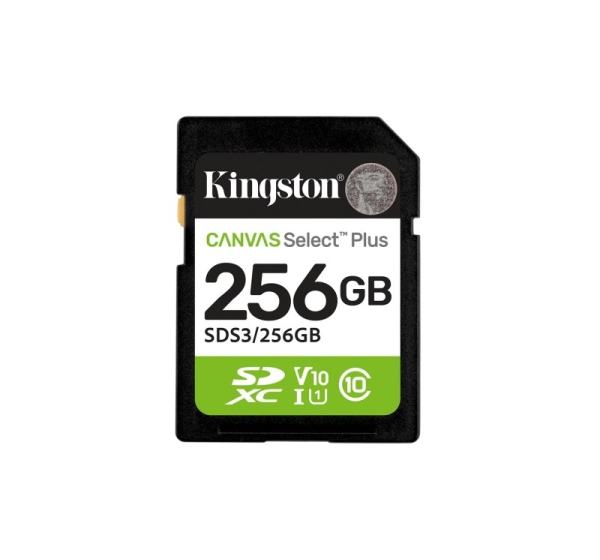 Kingston Technology 256GB SDXC Canvas Select Plus Gen3 150MB/s C10 UHS-I U1 V10