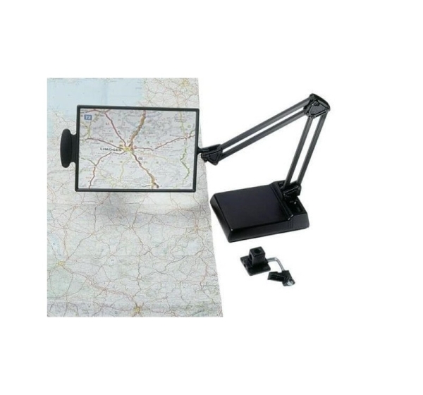 Table-top magnifier mounted on the tabletop