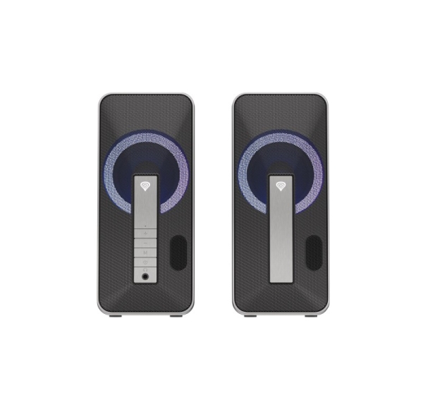 GENESIS Helium 100 BT RGB speaker set 10 W PC/Laptop Black, Silver 2.0 channels Bluetooth