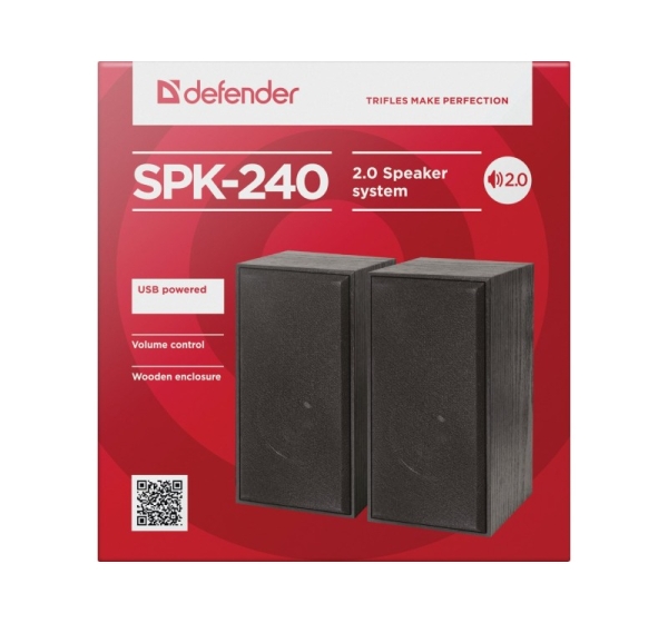 Defender SPK-240 loudspeaker Black Wired 6 W
