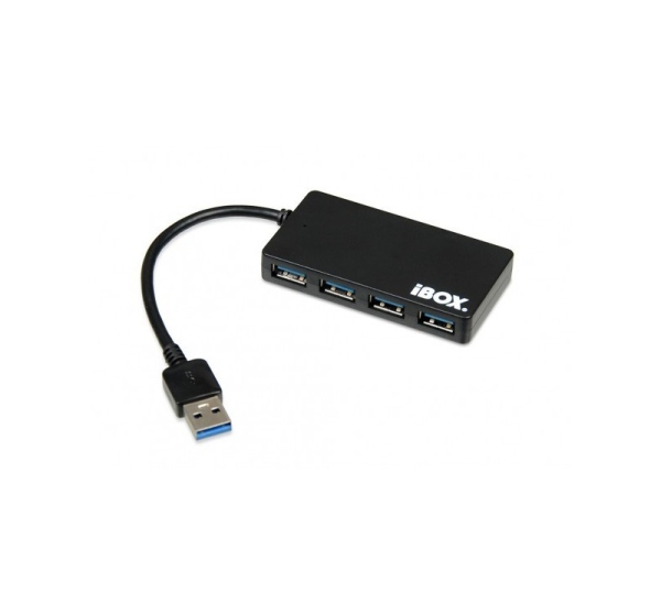 iBox IUH3F56 interface hub USB 3.2 Gen 1 (3.1 Gen 1) Type-A 5000 Mbit/s Black