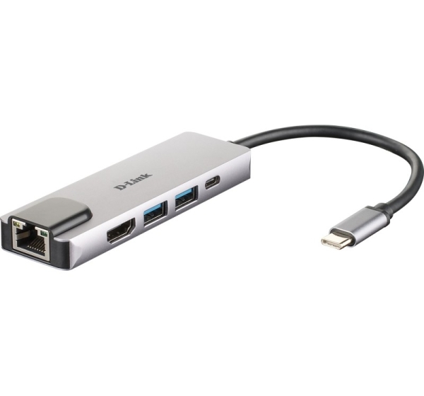 D-Link 5-in-1 USB-C Hub with HDMI/Ethernet and Power Delivery