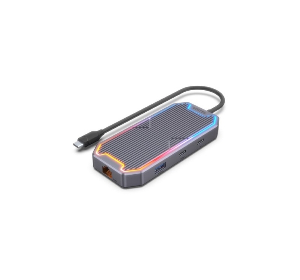 UNITEK uHUB S7+ Wired USB 3.2 Gen 2 (3.1 Gen 2) Type-C Grey