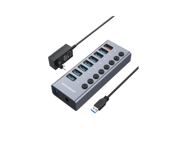 GRAUGEAR G-HUB71-A interface hub USB 3.2 Gen 1 (3.1 Gen 1) Type-A 5000 Mbit/s