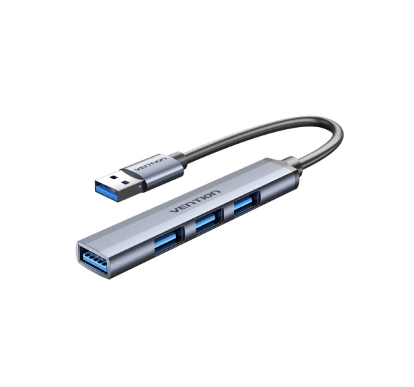 Vention USB 3.0 to USB 3.0/USB 2.0*3 Mini Hub 0.15M Gray Metal Type