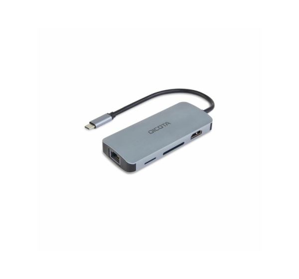 Dicota USB-C 8-in-1 Multi Hub 4K PD 100W silver