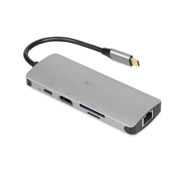 iBox IUH3RJ4K interface hub USB Type-C 5000 Mbit/s Silver