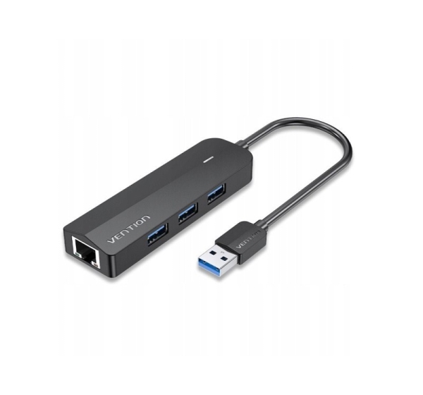 Hub 5w1 Vention USB 3.0 + adapter Gigabit Ethernet