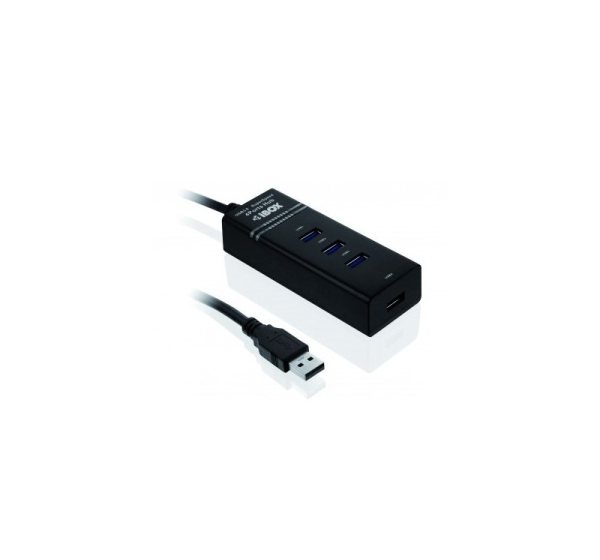 iBox IUH3FB interface hub 5000 Mbit/s Black