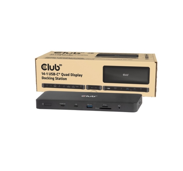 CLUB3D 14-1 USB-C® Quad Display Docking Station