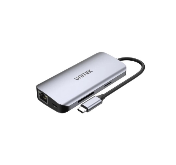 UNITEK ACTIVE HUB USB-C 2X HDMI 4K, RJ45, PD 100W