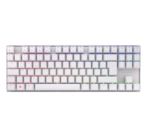 CHERRY MX 8.2 TKL Wireless RGB keyboard Gaming USB + RF Wireless + Bluetooth QWERTZ German White
