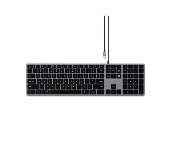 Satechi Slim W3 Keyboard USB-C with numpad (gray)