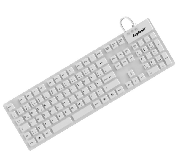 KeySonic KSK-8030 IN (DE) white keyboard Industrial USB QWERTZ German