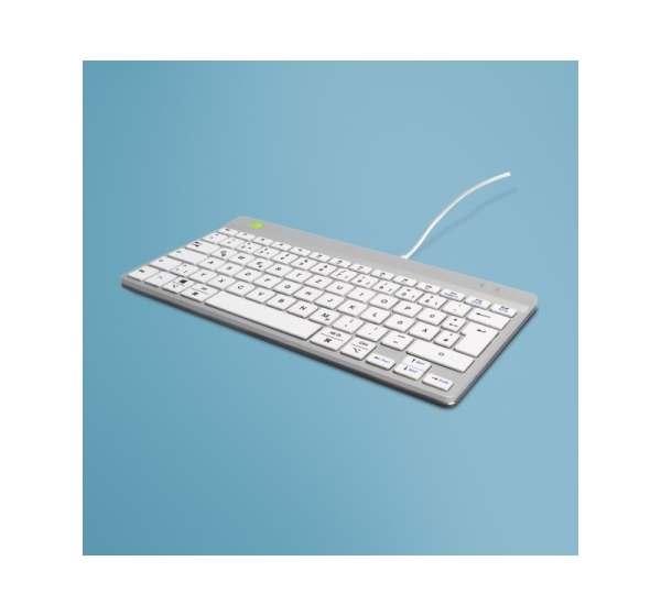 R-Go Tools Ergonomic keyboard R-Go Compact Break, compact keyboard with break software, QWERTZ (DE), wired, white